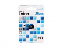 Карта памяти MicroSDHC MIREX 2GB cl4, 13612-MCROSD02 