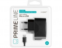 СЗУ-2USB Prime Line 2.1A + кабель micro USB, черный, 2314