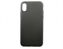 Чехол iPhone X/XS силикон soft touch черный