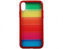 Чехол iPhone X/XS Rainbow Case (красный)
