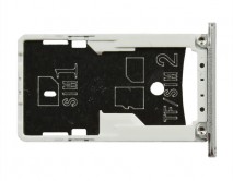 Держатель SIM-карты Xiaomi Redmi Note 3 (Sim + Sim/Micro SD Card) серебро