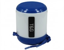 Колонка TG156 с подсветкой, синий (FM/microSD/Bluetooth/Led) 