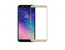 Защитное стекло Samsung A600F Galaxy A6 (2018)/J600F Galaxy J6 (2018) Full золотое