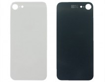 Задняя крышка (стекло) iPhone 8 (4.7) (c увеличенным вырезом под камеру) белая 1кл 