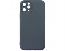 Чехол iPhone 11 Pro Силикон Matte 2.0mm (темно-синий)