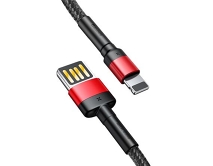 Кабель Baseus Cafule Cable Special Edition Lightning - USB черно-красный, 1м (CALKLF-G91)