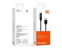 Кабель McDodo CA-8690 LED дисплей Type-C - USB черный, 6А, 1,2м 