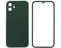 Защита 360 iPhone 12 темно-зеленая (защитное стекло+задняя крышка) 
