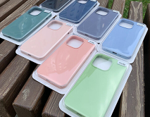 Чехол iPhone 13 Pro Max Liquid Silicone FULL (розовый песок)