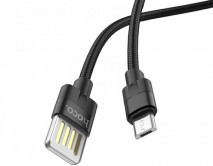 Кабель Hoco U55 microUSB - USB 2.4A, черный, 1,2м