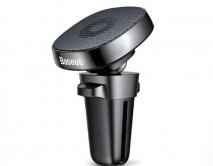 Автомобильный держатель Baseus Privity Series Pro Air outlet Magnet Bracket(Genuine leather) магнитный черный (SUMQ-PR01)