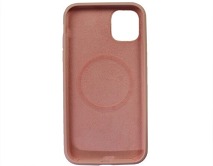 Чехол iPhone 11 Liquid Silicone MagSafe FULL (вишнево-розовый)