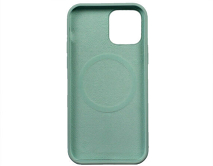 Чехол iPhone 12/12 Pro Liquid Silicone MagSafe FULL (зеленый камень)