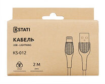 Кабель Kstati KS-012 Lightning - USB черный, 2м