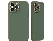 Чехол iPhone 13 Pro Max Sunny Leather (темно-зеленый)