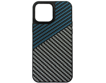 Чехол iPhone 13 Pro Max Dual Carbon, синий/серый