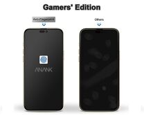 Защитное стекло iPhone 13 Pro Max/14 Plus ANANK  Anti-fingerprint (для игр, не отставляет отпечатков пальцев) матовое черное 