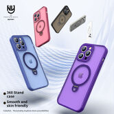 Чехол iPhone 13 Pro Max NY Stand MagSafe (фиолетовый)
