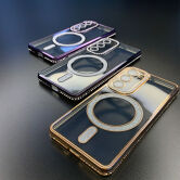 Чехол Samsung S23 Glitter MagSafe (фиолетовый)