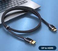 Кабель Usams US-SJ530 U74 DisplayPort-HDMI 1.4, 4K, 2м, чёрный